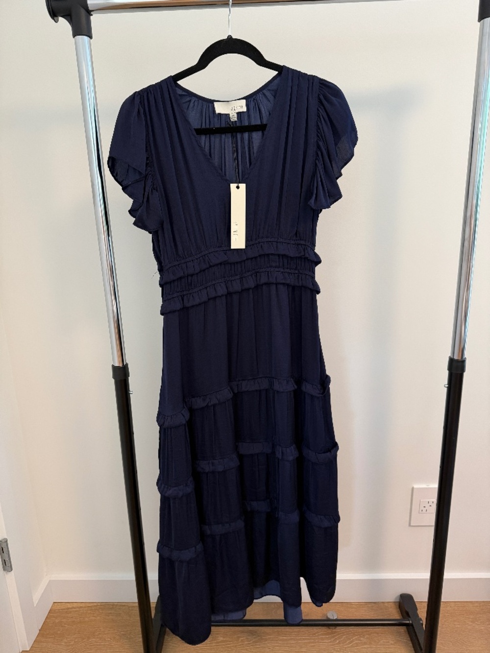 Pinch Navy Blue Flowy Midi Dress NWT Medium